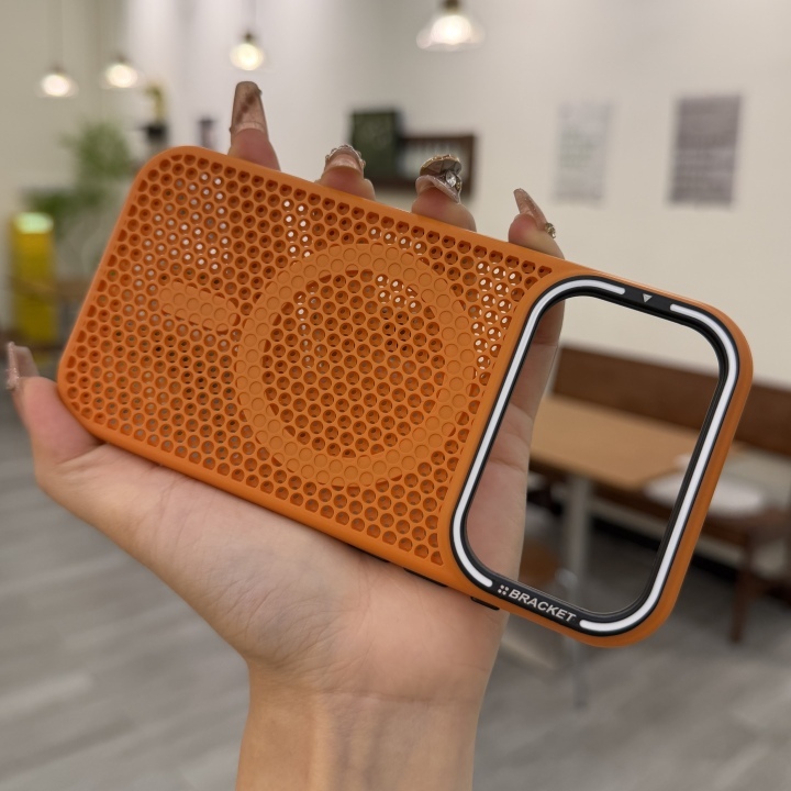 Mesh Heat Dissipation Series Hardware Camera Bracket Drop Protective Phone Case