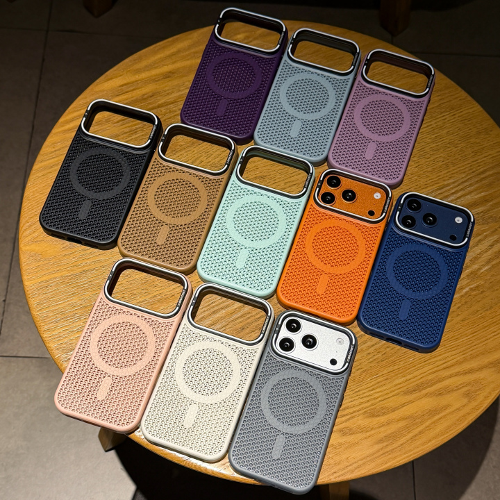 Mesh Heat Dissipation Series Hardware Camera Bracket Drop Protective Phone Case