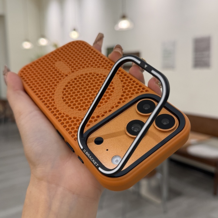 Mesh Heat Dissipation Series Hardware Camera Bracket Drop Protective Phone Case