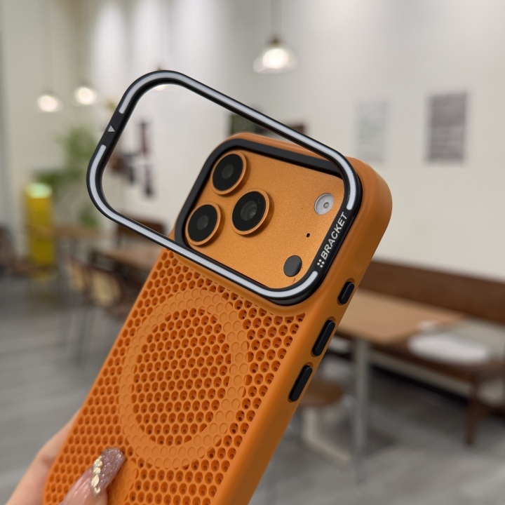 Mesh Heat Dissipation Series Hardware Camera Bracket Drop Protective Phone Case