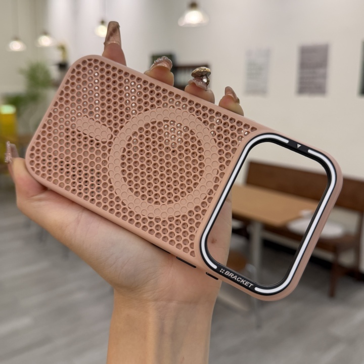Mesh Heat Dissipation Series Hardware Camera Bracket Drop Protective Phone Case