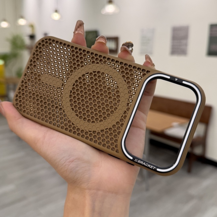 Mesh Heat Dissipation Series Hardware Camera Bracket Drop Protective Phone Case