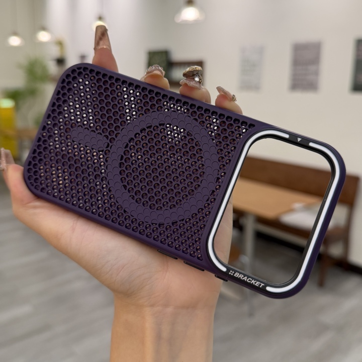 Mesh Heat Dissipation Series Hardware Camera Bracket Drop Protective Phone Case