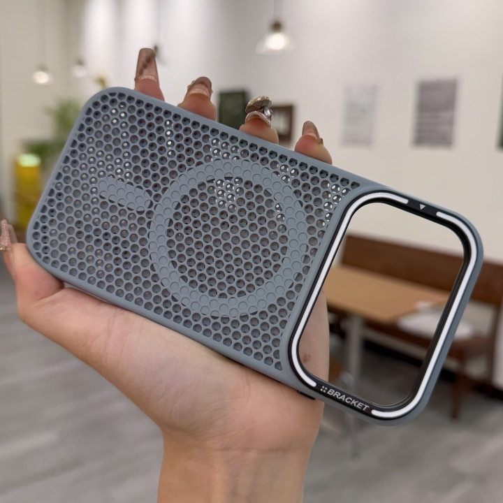 Mesh Heat Dissipation Series Hardware Camera Bracket Drop Protective Phone Case
