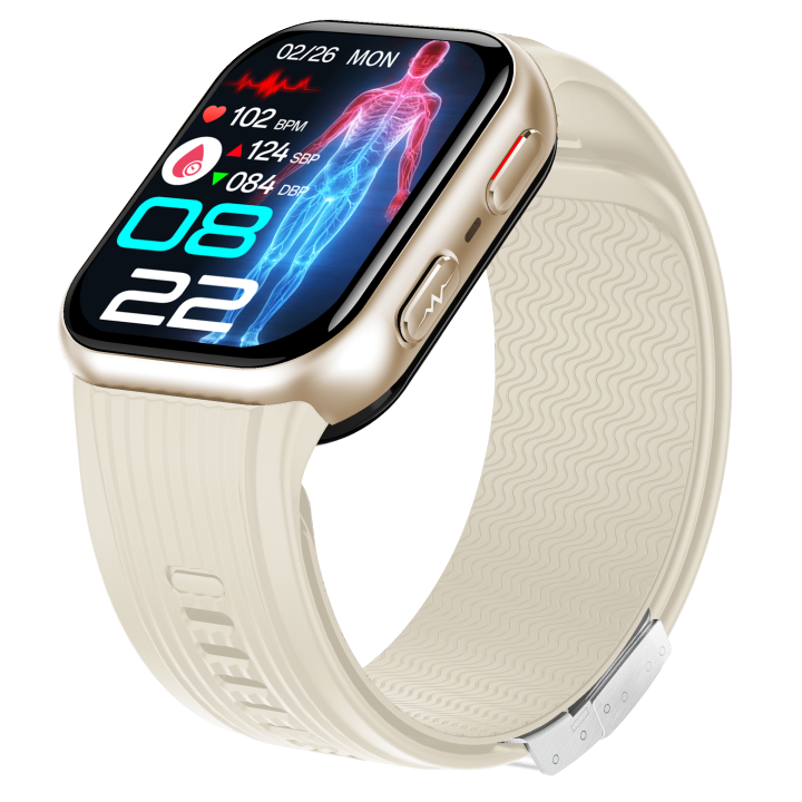 TK67 Air Pump Blood Pressure Watch High-End Blood Pressure and ECG Smartwatch with Side-Mounted Cuff