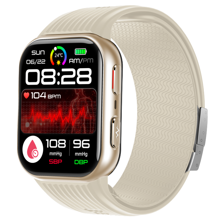 TK67 Air Pump Blood Pressure Watch High-End Blood Pressure and ECG Smartwatch with Side-Mounted Cuff
