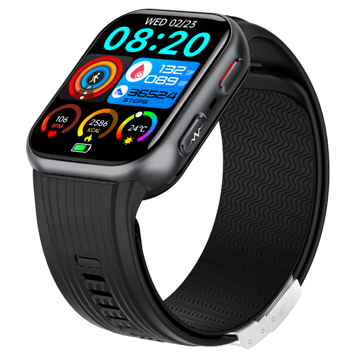 TK67 Air Pump Blood Pressure Watch High-End Blood Pressure and ECG Smartwatch with Side-Mounted Cuff