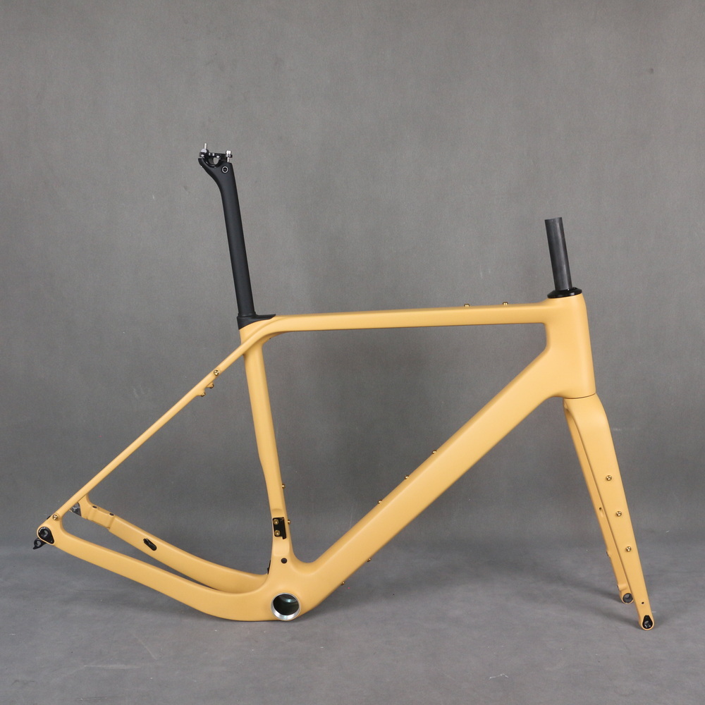 Gravel Bike Frame GR048 Custom Paint Internal Cable Disc Brake Available Size XS S M L XL