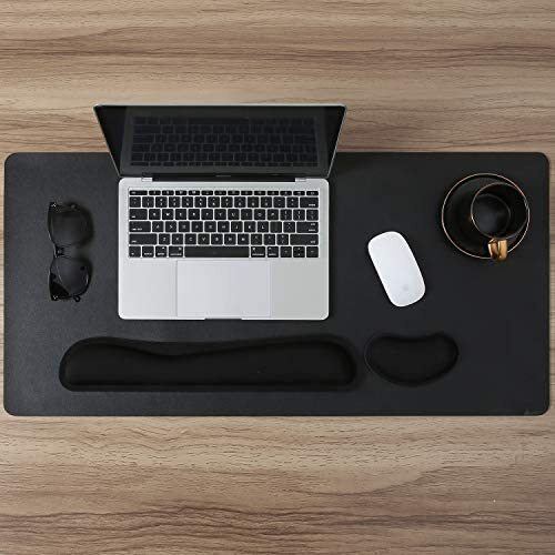 Desk Pads and Mouse Keyboard Wrist Rest Set,Large Leather Mouse Pad ...