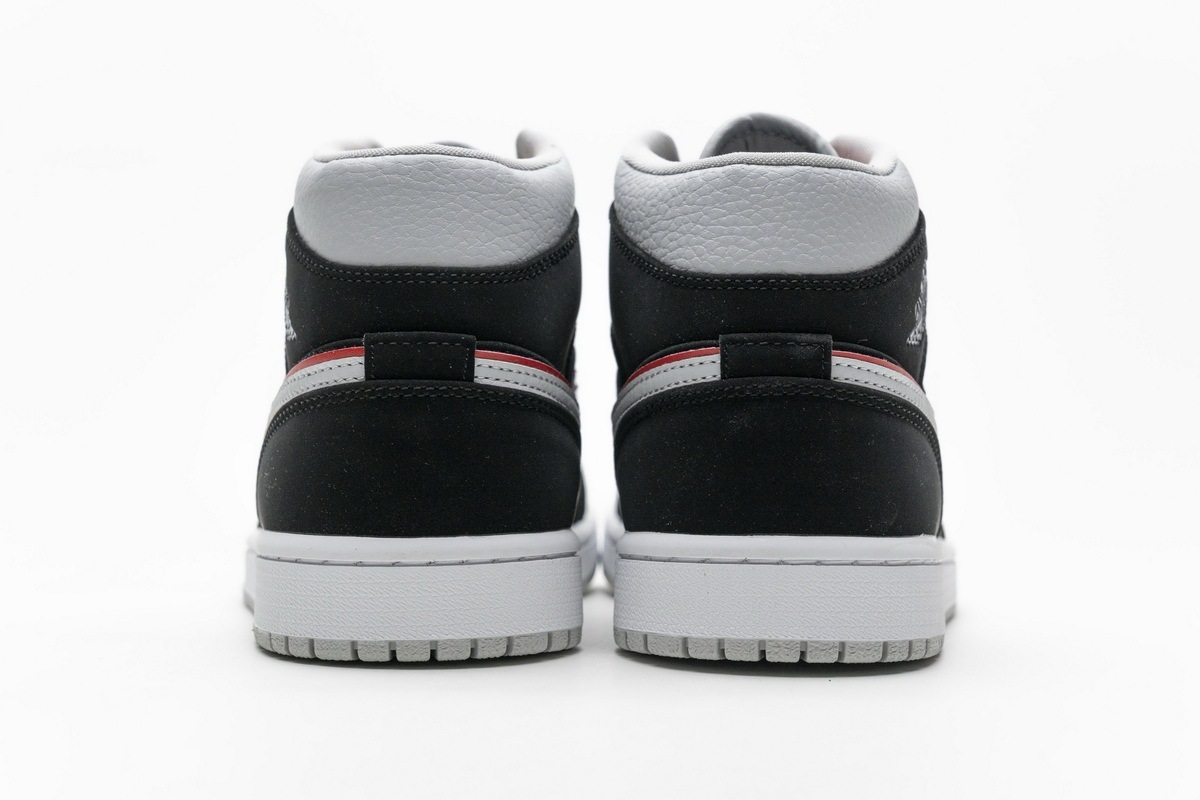 Boostmasterlin Jordan 1 Mid Black Particle Grey Gym Red, 554724-060 - ShareSneakers.com
