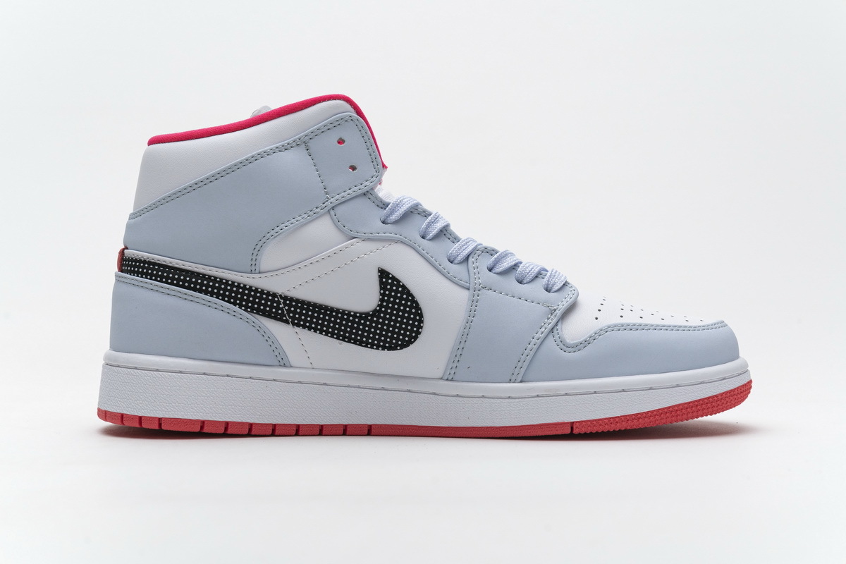 jordan 1 mid half blue polka dot swoosh