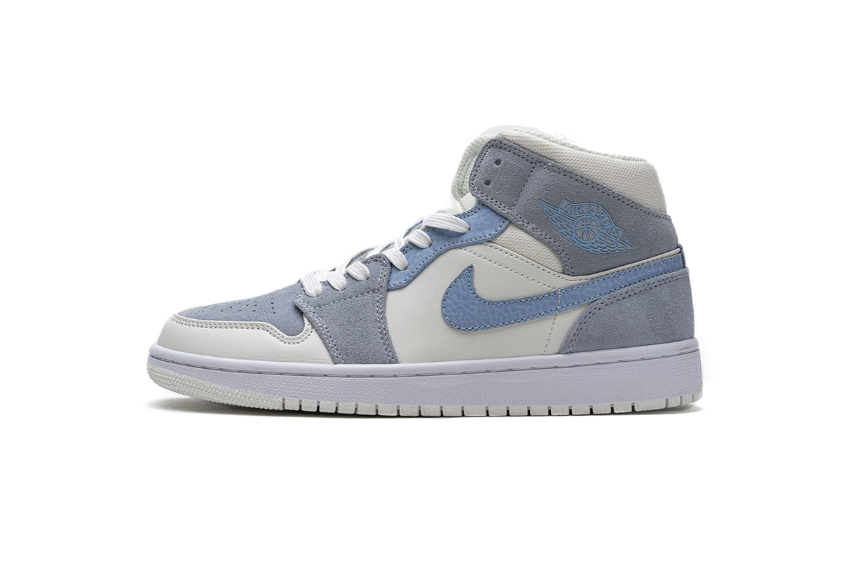 air jordan 1 mid mixed textures blue tan