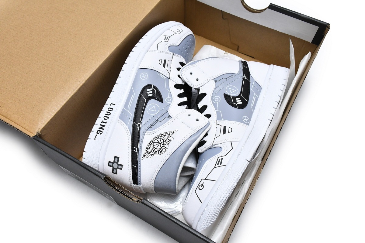 Latest Style Air Jordan 1 Mid PS5 Black White Grey 554724-130 Hot Sale Â« The New Nike Air Force 