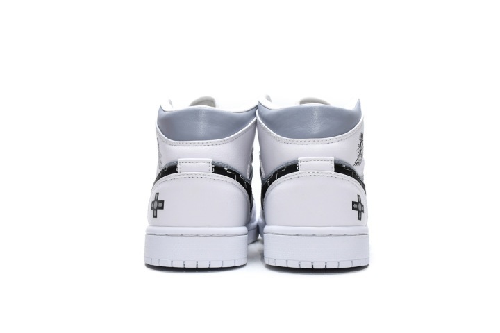 Boostmasterlin Jordan 1 Mid PS5 White Grey Black, 554724-130 - ShareSneakers.com