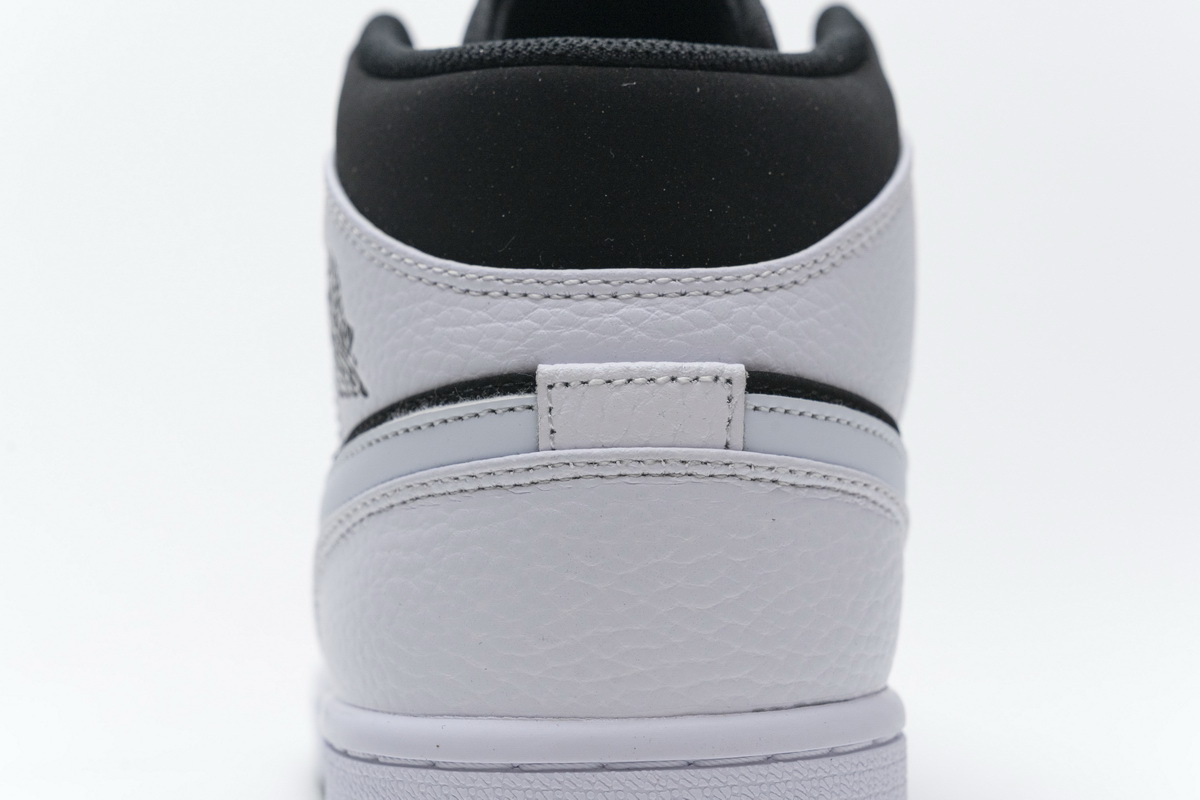 POP Jordan 1 Mid White Black,  554724-113 