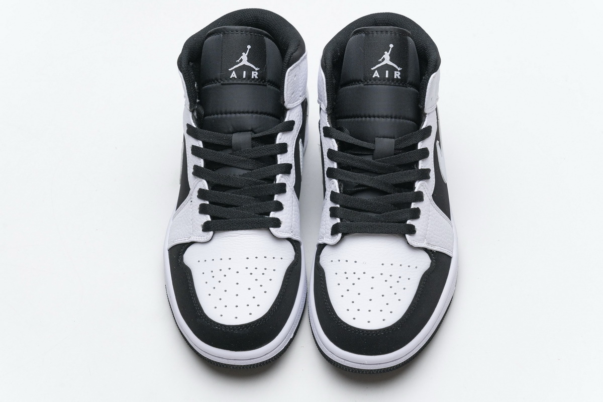 POP Jordan 1 Mid White Black,  554724-113 