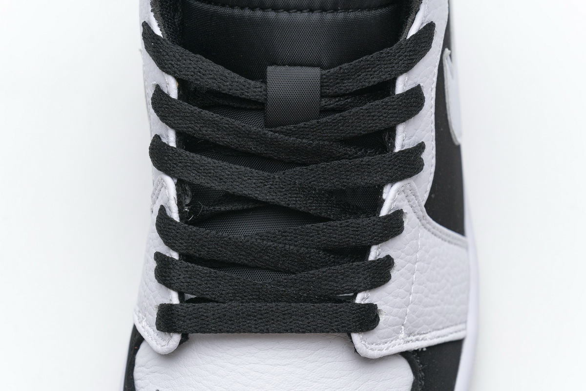 POP Jordan 1 Mid White Black,  554724-113 