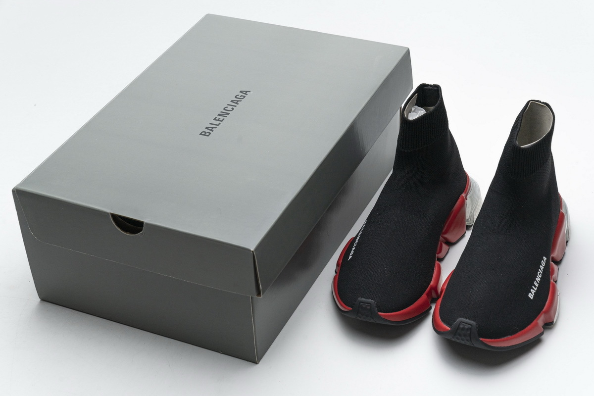 Perfectkicks | PK God Balenciaga Speed Sneaker Black Red 