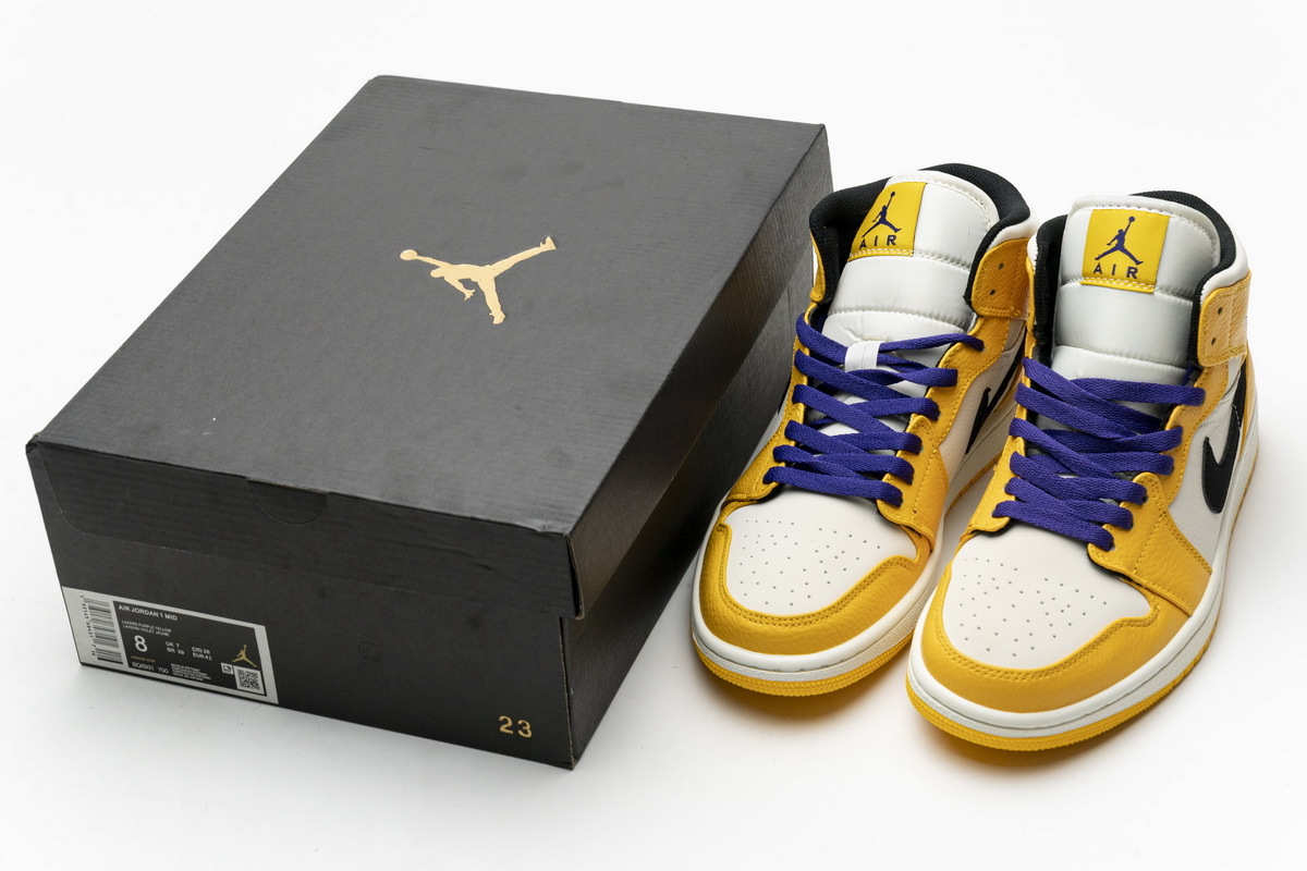 PK God Jordan 1 Mid SE Lakers, 852542-700