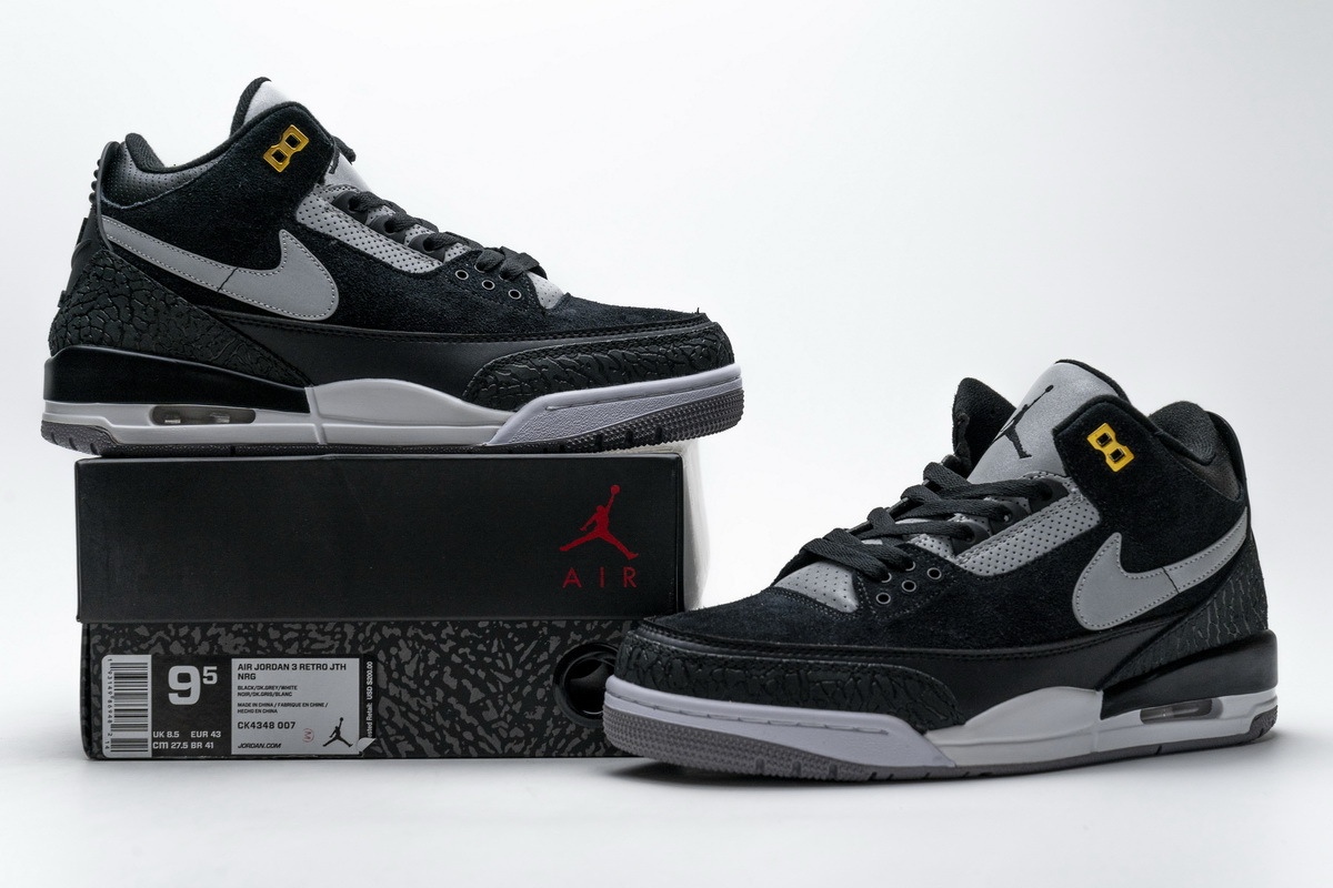 POP Jordan 3 Retro Tinker Black Cement Gold,CK4348-007 