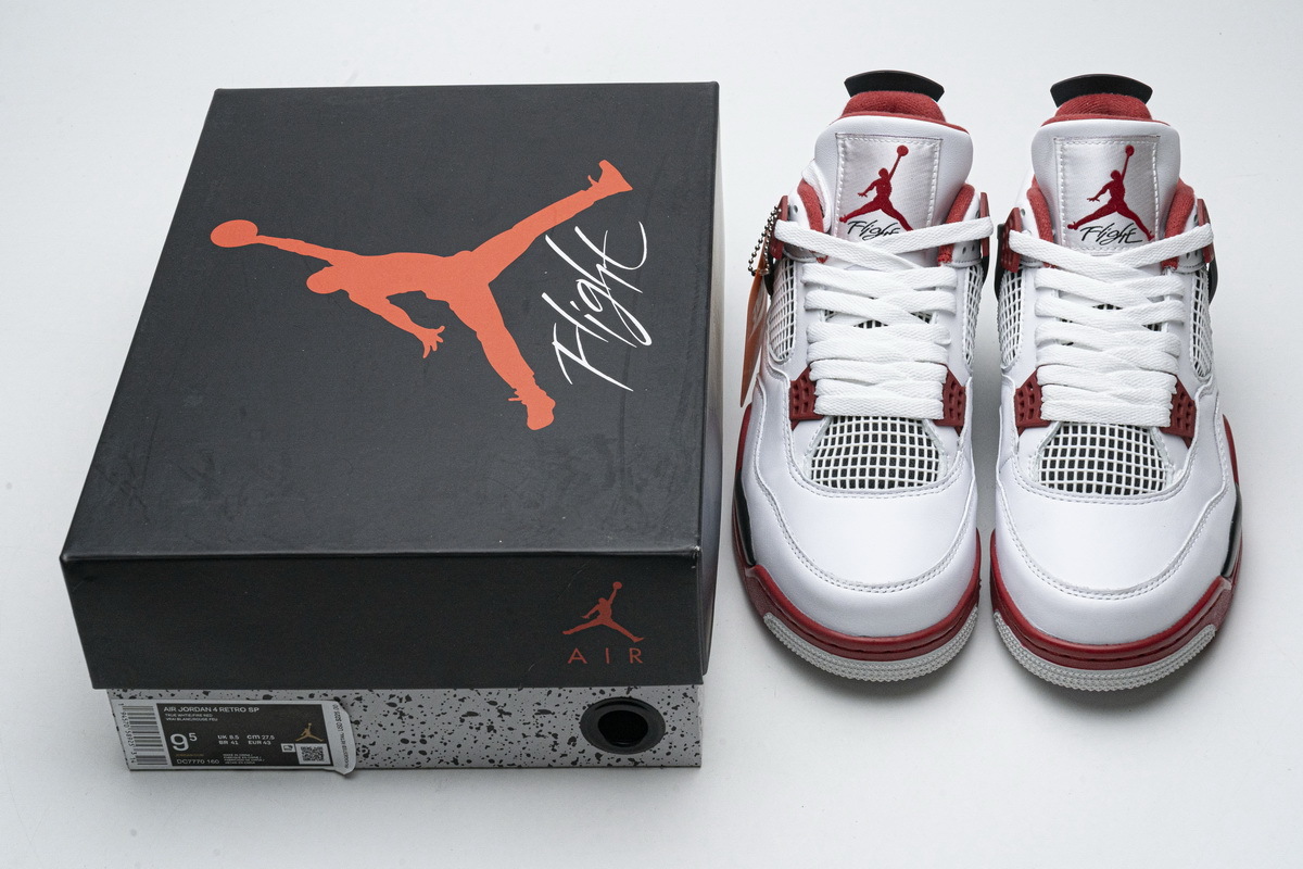 PKGoden Jordan 4 Retro Fire Red (2020),  DC7770-160 