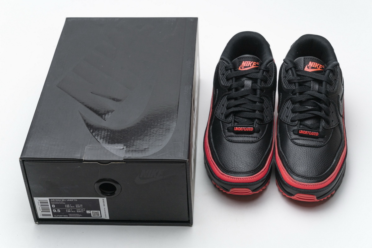 BoostMasterLin Air Max 90 Undefeated Black Solar Red, CJ7197-003  