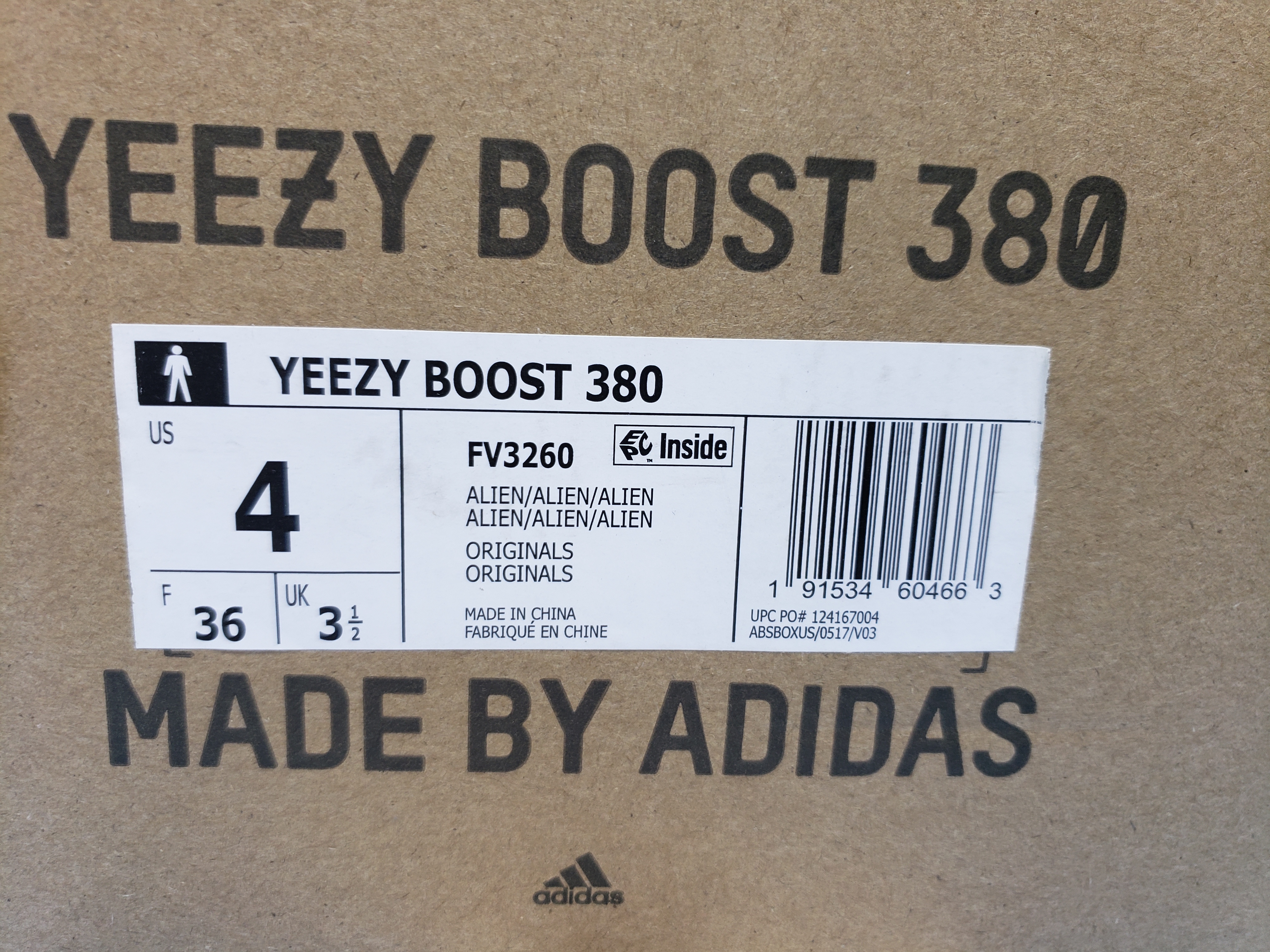 POP Yeezy Boost 380 Alien, FV3260 