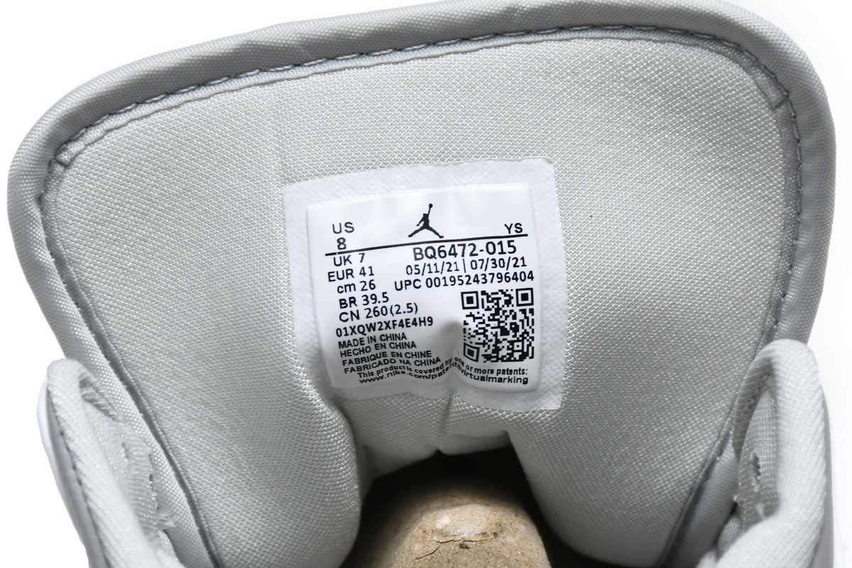 POP Jordan 1 Mid Light Smoke Grey (W), BQ6472-015  