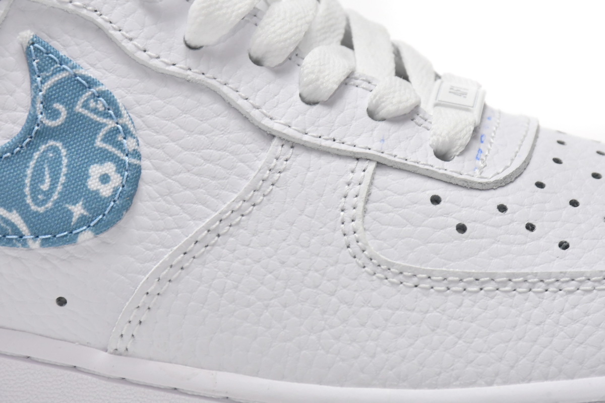 POP Air Force 1 Low '07 Essential White Worn Blue Paisley , DH4406-100 