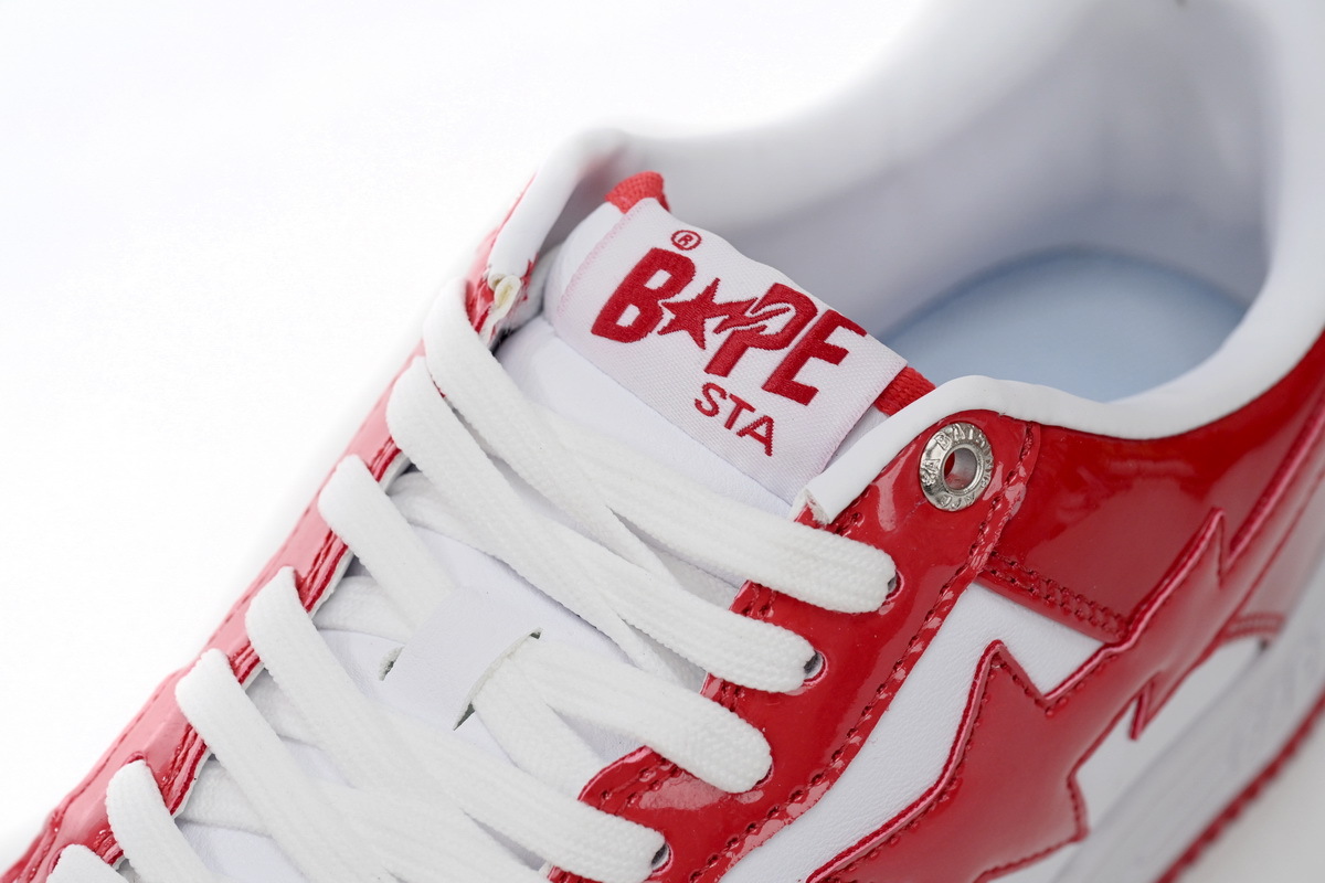 Boostmasterlin A Bathing Bapesta Sk8 Sta Low Red And White Mirror Surface 