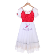 B24124 Red La Fille mal gardée Variation Romantic Ballet Tutu