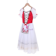 B24124 Red La Fille mal gardée Variation Romantic Ballet Tutu