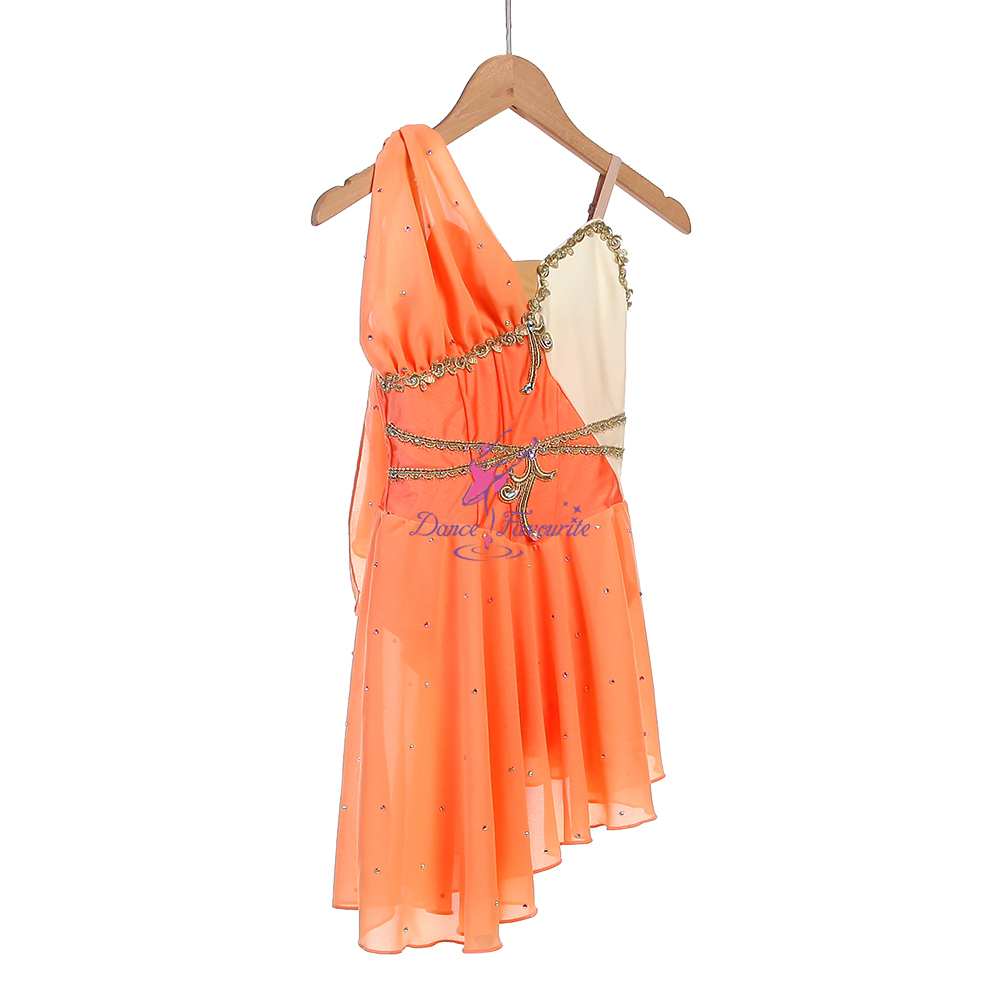 orange dance dress Contemporary and Lyrical Dancewear