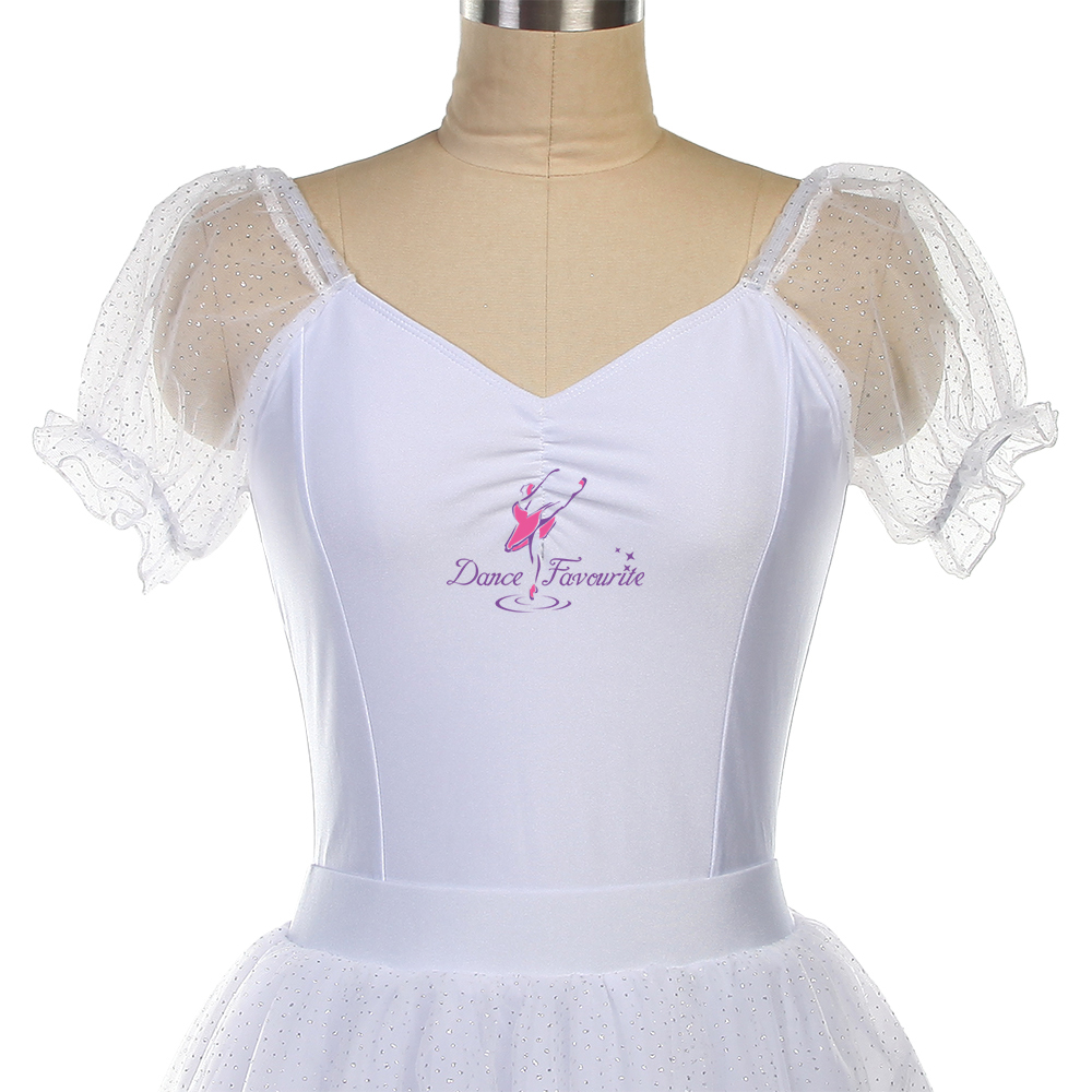 25151 White Leotard with Seperated Long Romantic Tutu Ballet Costume Tutu 25151 White Leotard with Seperated Long Romantic Tutu Ballet Costume Tutu