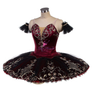 B25630 Burgundy Custom Made Professional Ballet Tutus