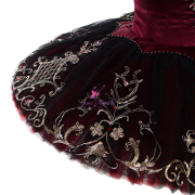 B25630 Burgundy Custom Made Professional Ballet Tutus