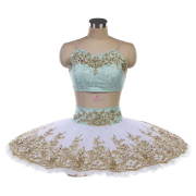 B25646 Green & White Custom Size Made Tutu for YAGP Competition Ballet Tutu for Le Corsaire Medora