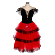 B22507 Black & Red Spanish Ballerina Tutu