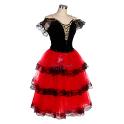 B22507 Black & Red Spanish Ballerina Tutu