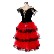 B22507 Black & Red Spanish Ballerina Tutu