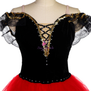 B22507 Black & Red Spanish Ballerina Tutu