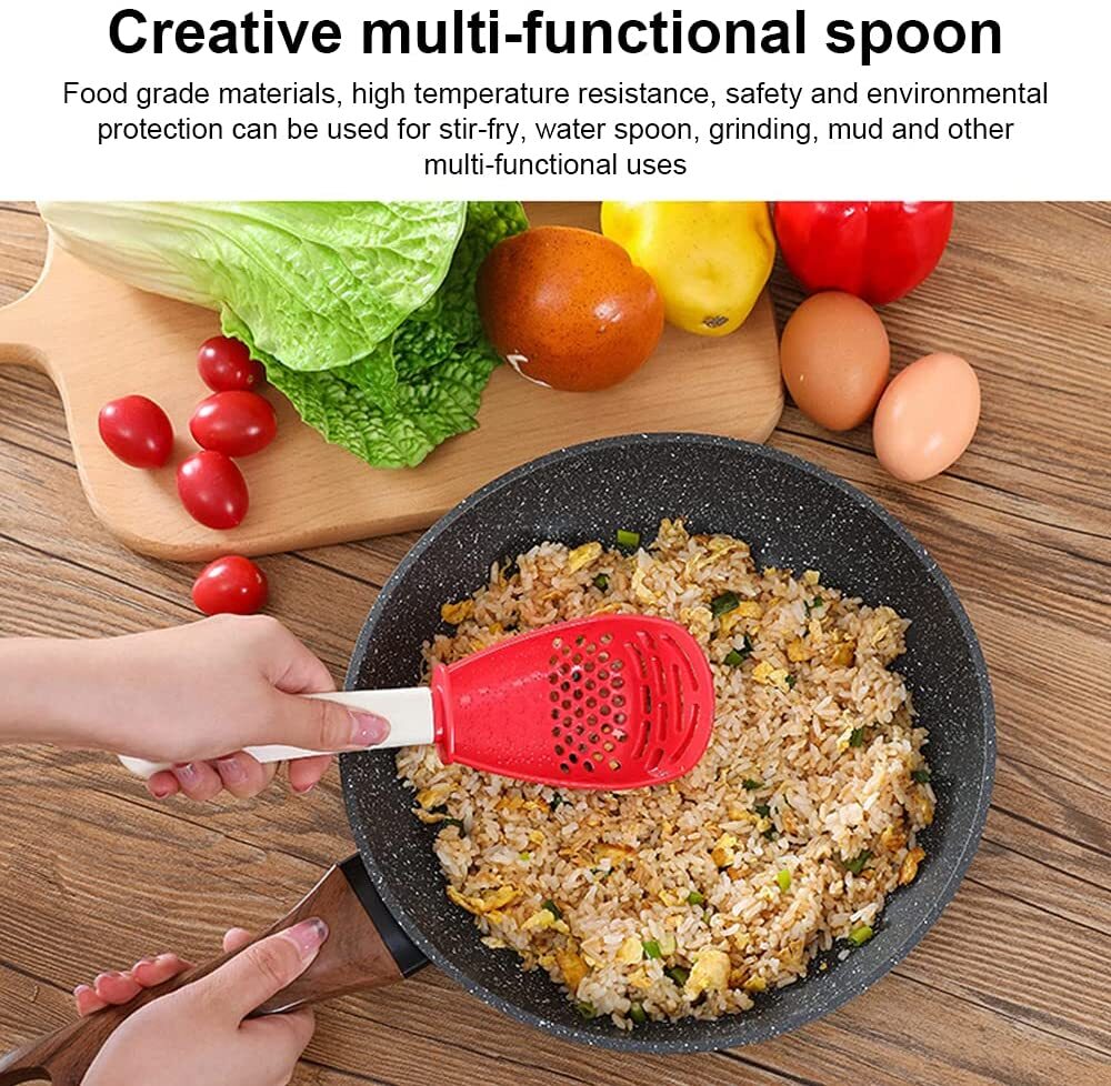 Wholesale 2021 New Design Multifunctional Cooking Spoon Strainer Scoop Heat-resistant Hanging Hole Kitchen Gadgets Cooking  kitchen tools Wholesale 2021 New Design Multifunctional Cooking Spoon Strainer Spoon multifunctional cooking spoon