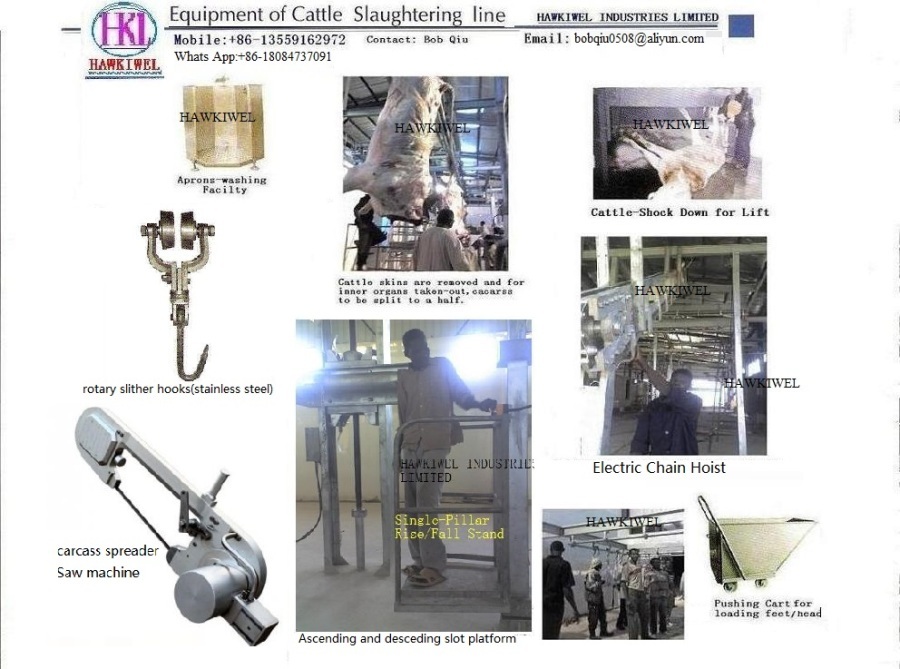 equipment for modern slaughter house & meat processing equipment