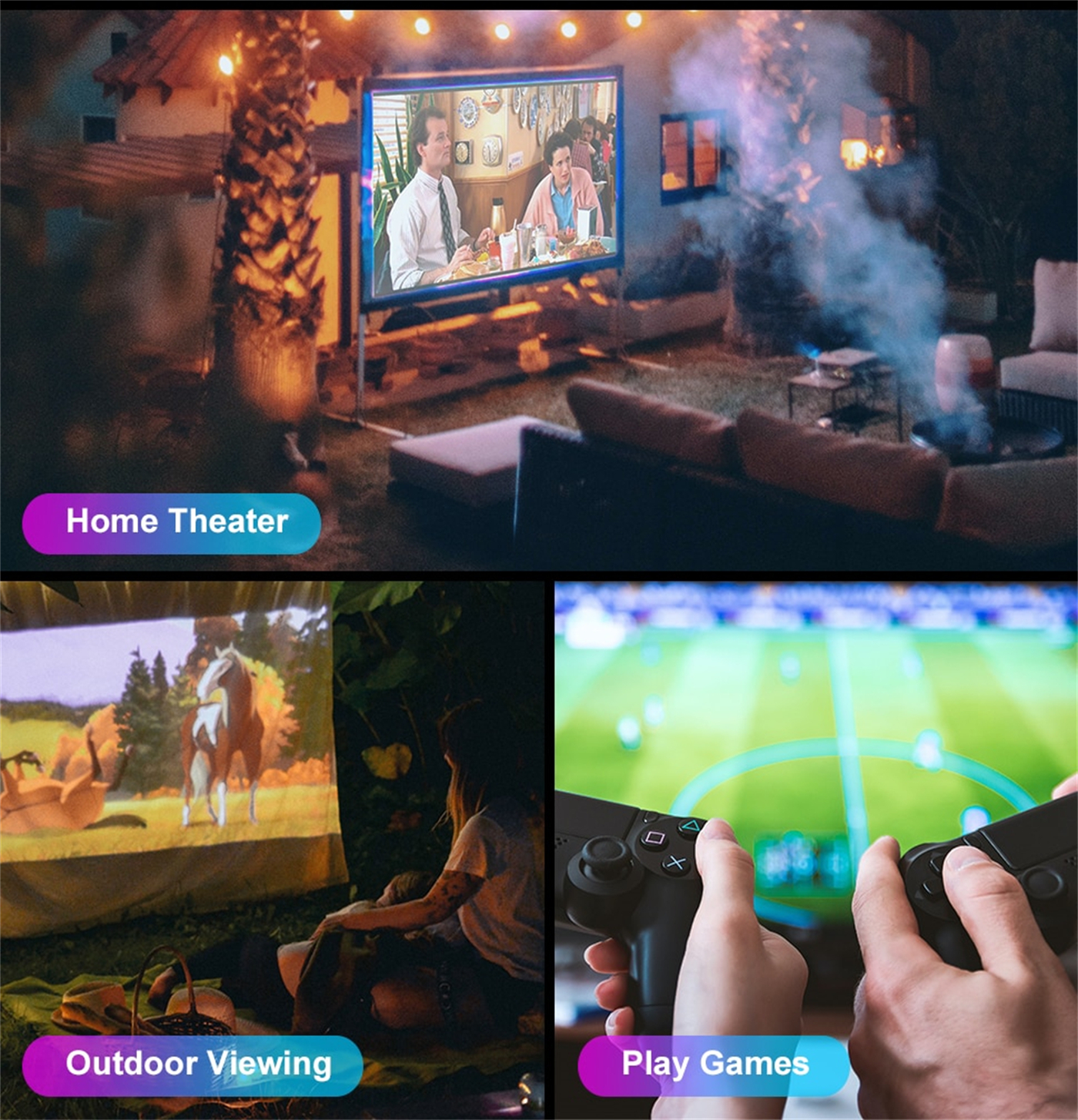 ﻿F1 ODM/OED Portable Android Projector Smart Video Cinemas Mini 1080P For Hotels, Schools, Office, Entertainment, Outdoors  