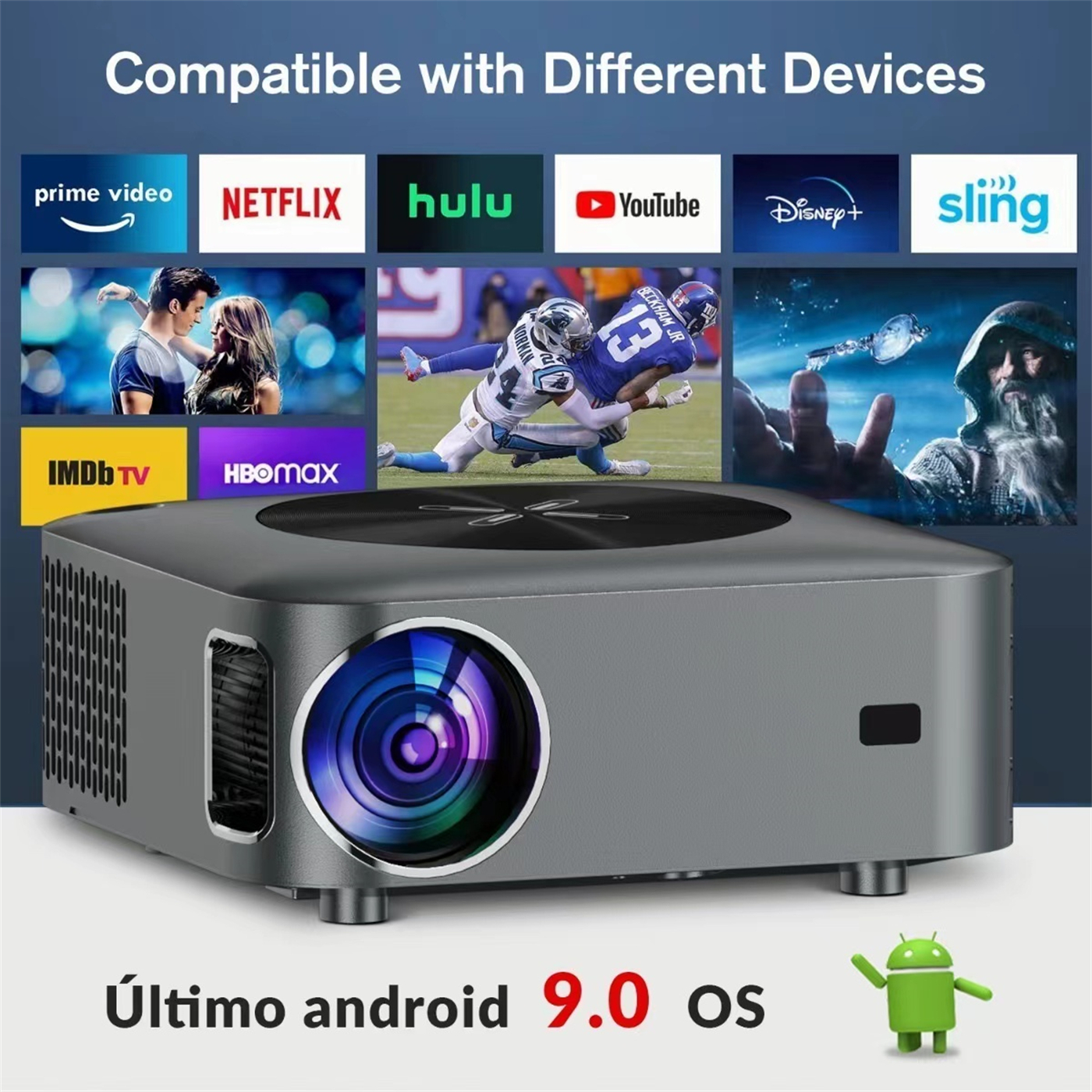  ﻿F1 ODM/OED Portable Android Projector Smart Video Cinemas Mini 1080P For Hotels, Schools, Office, Entertainment, Outdoors  