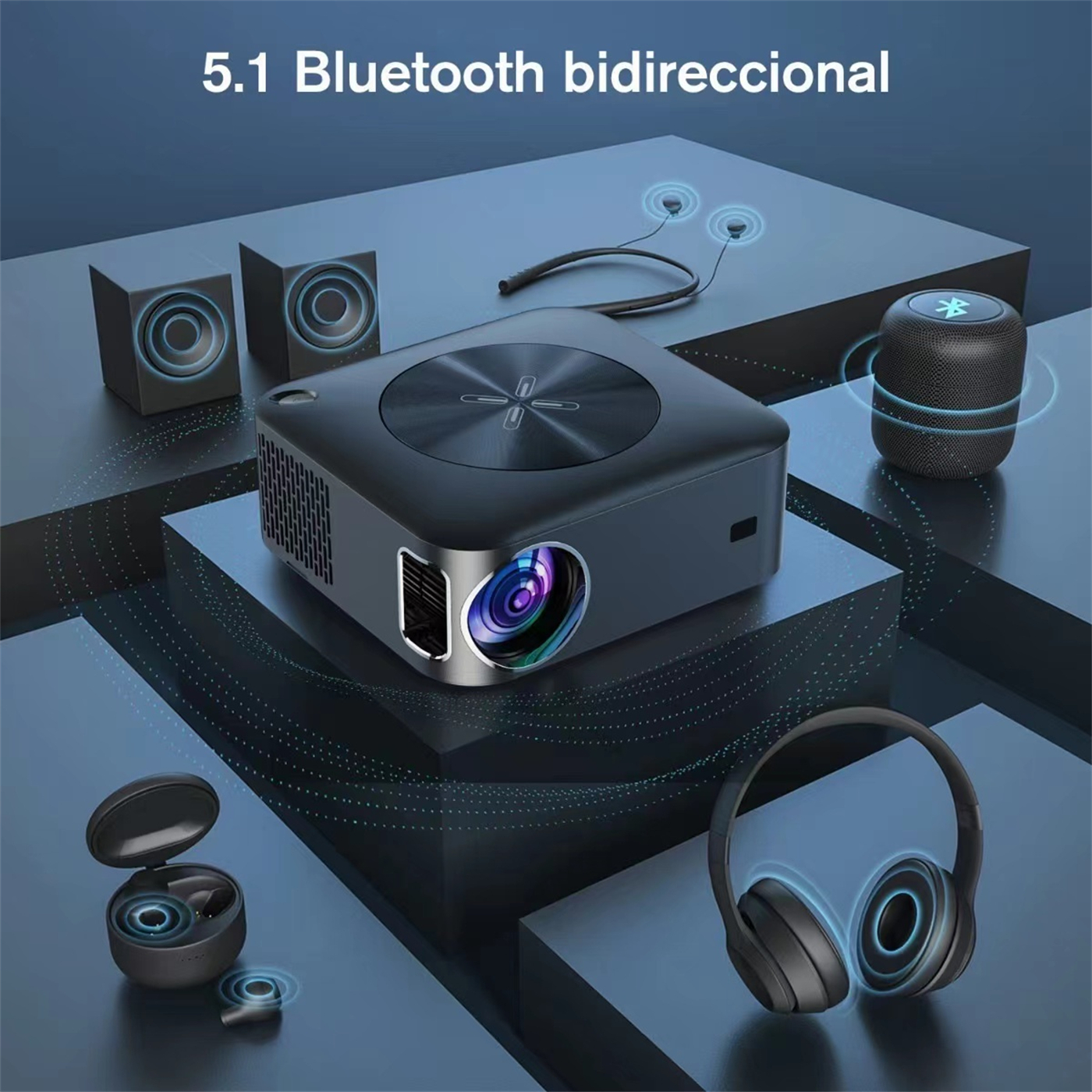  ﻿F1 ODM/OED Portable Android Projector Smart Video Cinemas Mini 1080P For Hotels, Schools, Office, Entertainment, Outdoors  