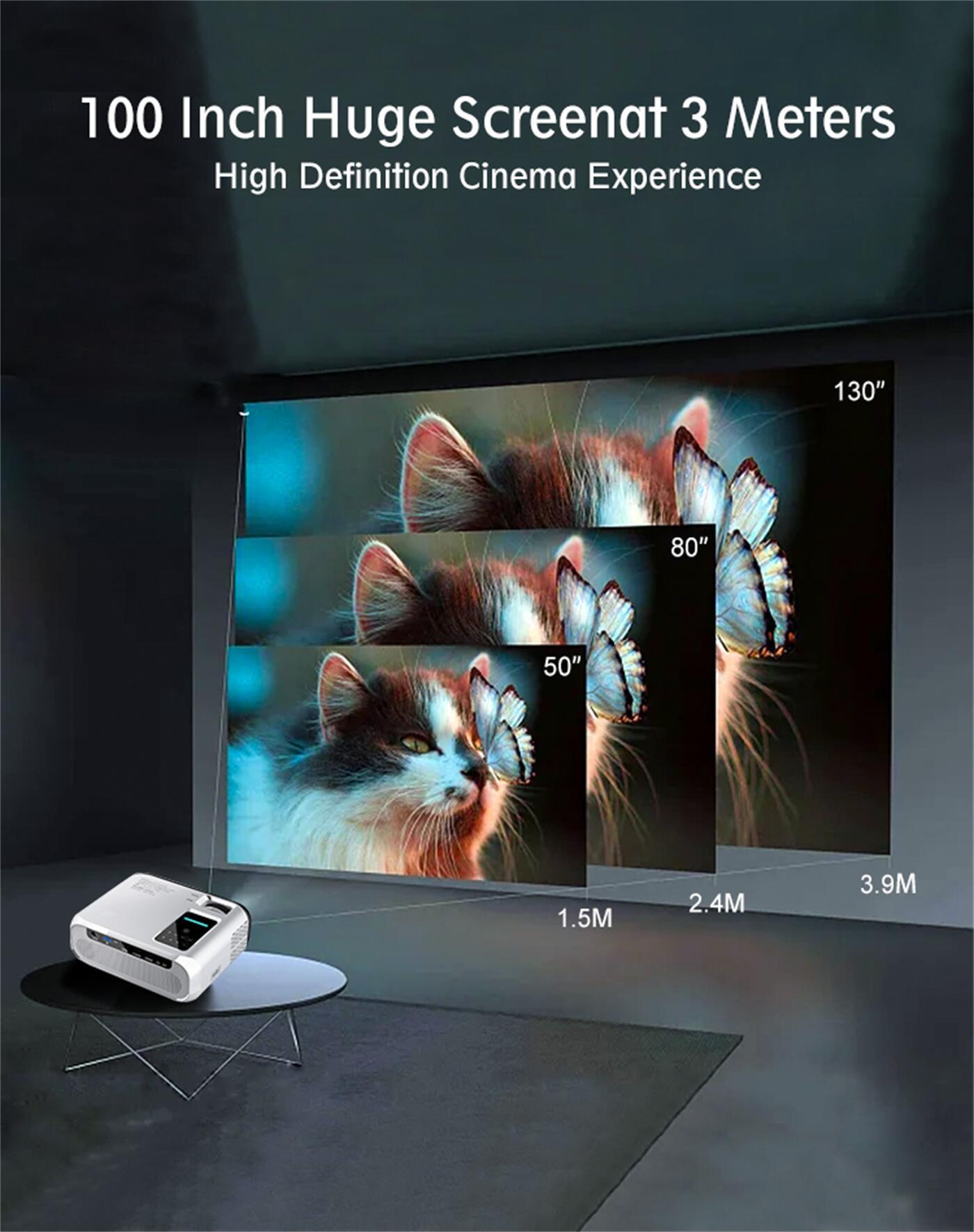 250 Ansi Lumin Dual WiFi Smart Android WiFi  BT5.0 Android 9 Mini Portable Pocket LCD Projector  