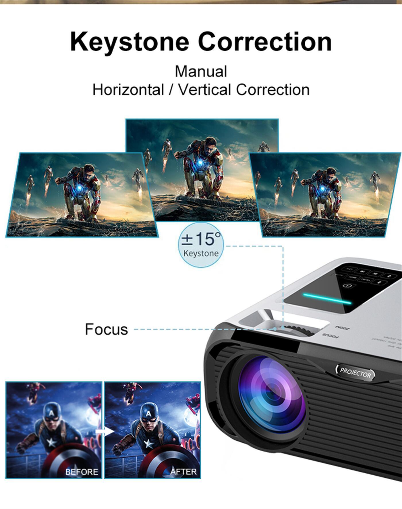 250 Ansi Lumin Dual WiFi Smart Android WiFi  BT5.0 Android 9 Mini Portable Pocket LCD Projector  