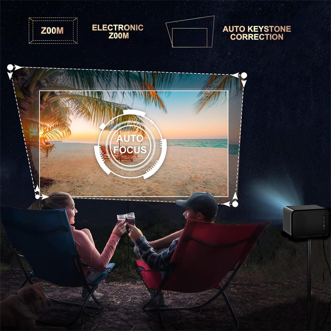 400 Ansi Lumin Dual WiFi Smart Android WiFi  BT5.0 Android 9 Mini Portable Pocket LCD Projector   