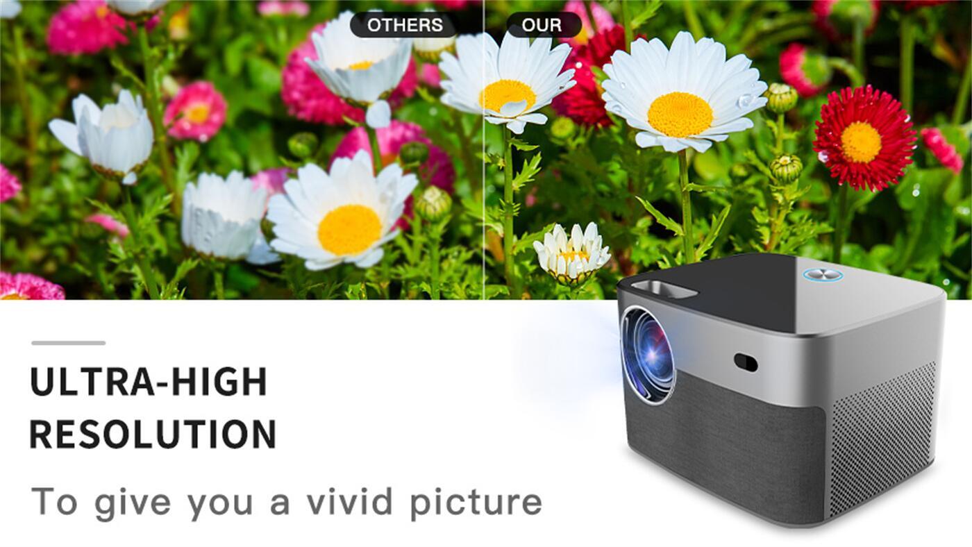 500 Ansi Lumin Dual WiFi Smart Android WiFi  BT5.0 Android 9 Mini Portable Pocket LCD Projector  
